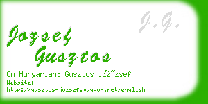 jozsef gusztos business card